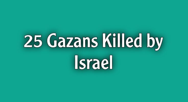 25 additional Gazans are slain by Israel